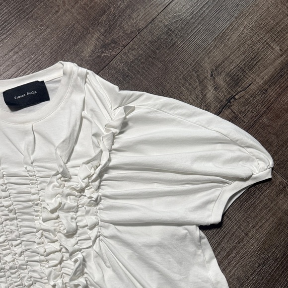 Simone Rocha White Ruched Top - Picture 3 of 14